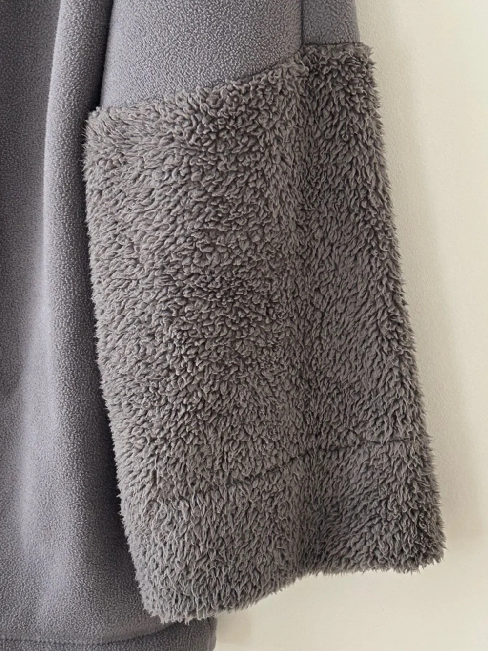 INC International Concepts Intimates Gray Sherpa Fleece Lounge Jacket